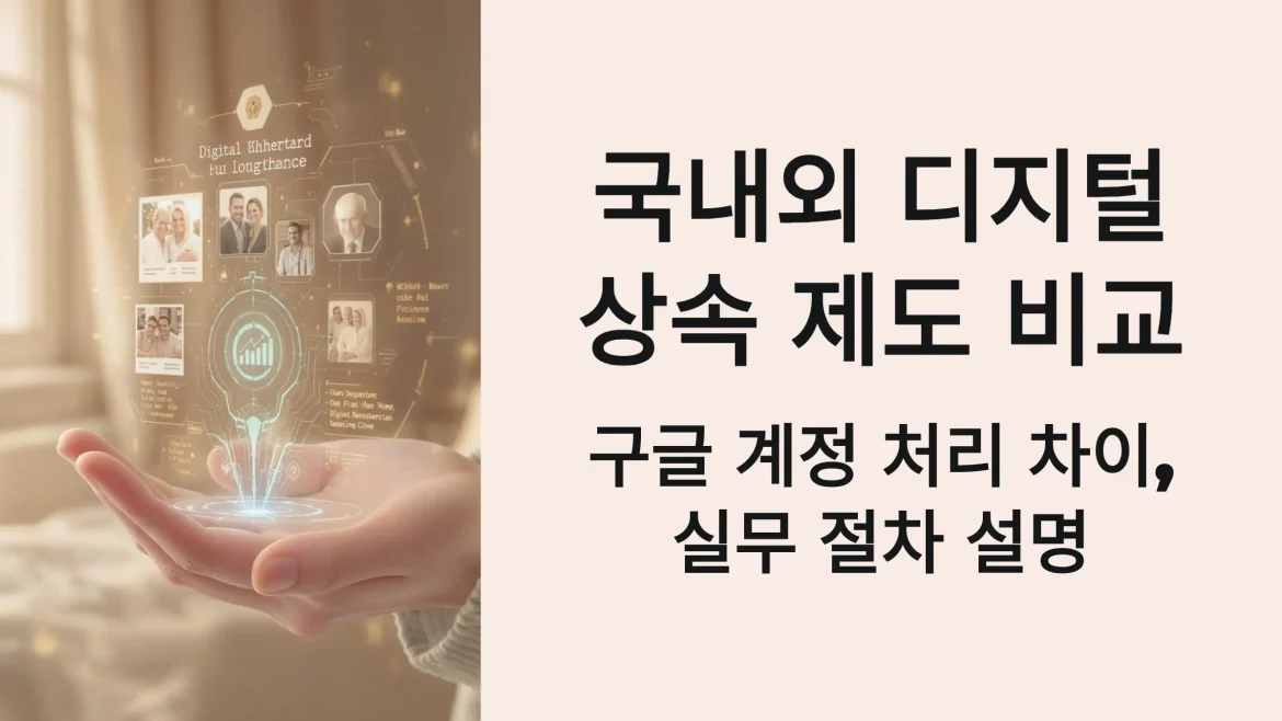 국내외 디지털 상속 제도 비교, 구글 계정 처리 차이, 실무 절차 설명