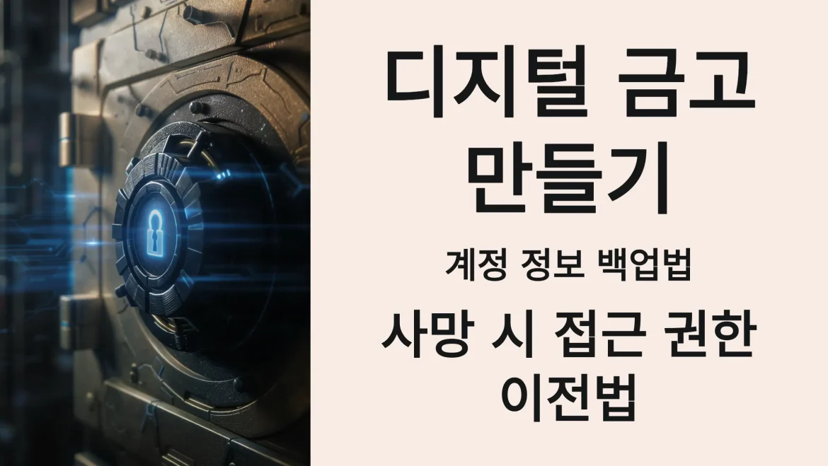 디지털 금고 만들기, 계정 정보 백업법, 사망 시 접근 권한 이전법